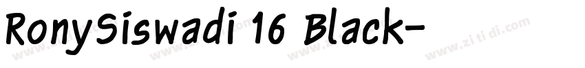 RonySiswadi 16 Black字体转换